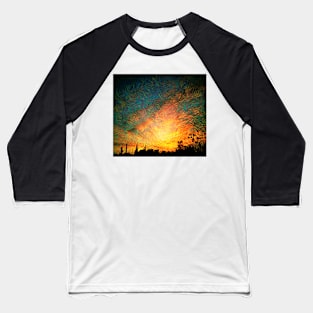 MORNING HAS BROKEN. Mosaic sky ablaze with dawn colours Baseball T-Shirt